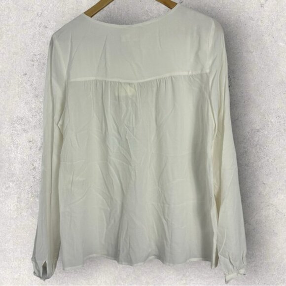 NWT Sezane 100% Silk Blouse Ecru White Size 40 French US 8 Heloise Top Minima - Picture 6 of 16